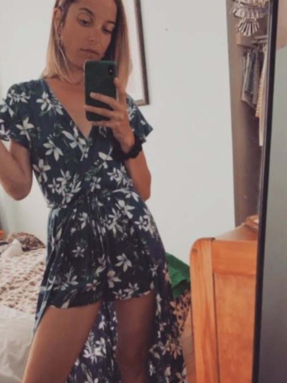 bleuh ciel Maxi with Romper Underlayer NWOT